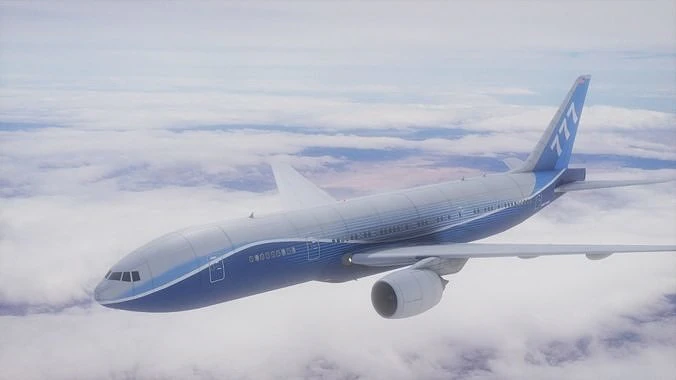 Airliner 3D Model .c4d .max .obj .3ds .fbx .stl .blend 