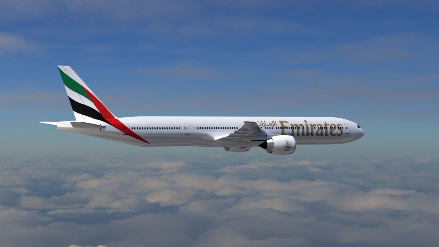 Emirates Boeing 777-300ER 3D Модель In Коммерческий 3DExport