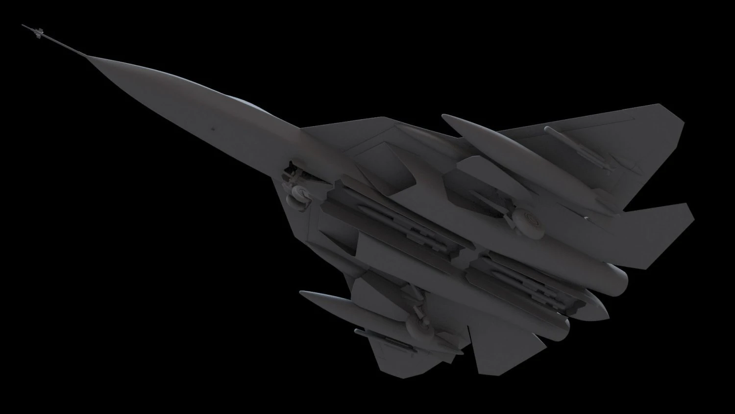 Su-57 3D Model .c4d .max .obj .3ds .fbx .stl .blend 
