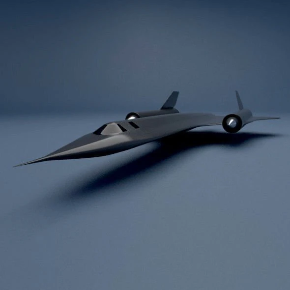 Blackbird SR-71 3D Model .c4d .max .obj .3ds .fbx .stl .blend 