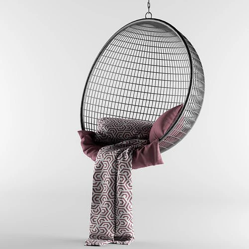 Swing chair 3D Model .c4d .max .obj .3ds .fbx .stl .blend 