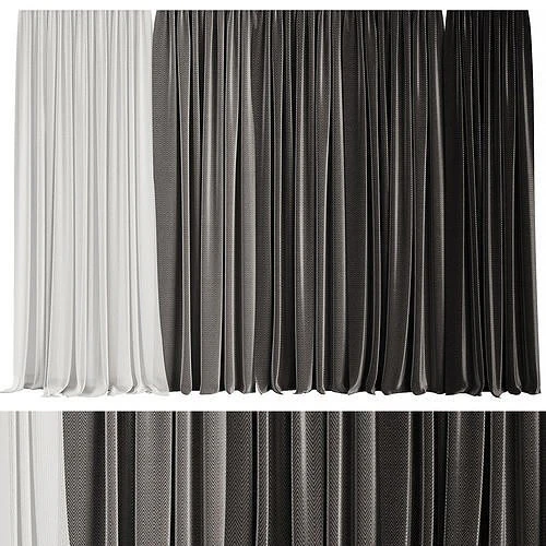 Curtain 3D Model .c4d .max .obj .3ds .fbx .stl .blend 