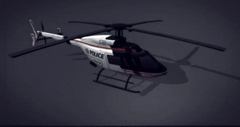 Police car and helicopter 3Dモデル .c4d .max .obj .3ds .fbx .stl .blend
