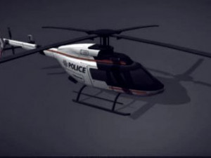 Police car and helicopter 3D 모델