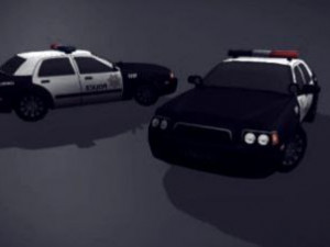 Police car and helicopter 3Dモデル