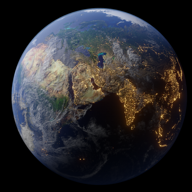 Earth 3D Model .c4d .max .obj .3ds .fbx .stl .blend 