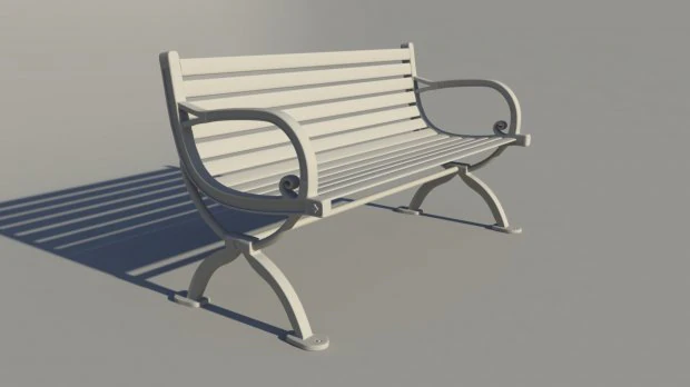 Bench 3D Model .c4d .max .obj .3ds .fbx .stl .blend 
