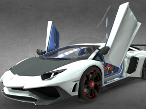 White car Modello 3D