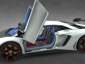 White car Modelo 3D