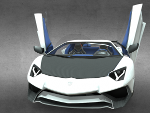 White car Modelo 3D