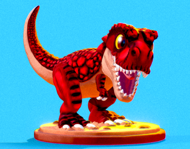 T-rex 3D 模型 .c4d .max .obj .3ds .fbx .stl .blend 