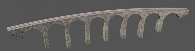 रेलवे स्टोन ब्रिज 3D मॉडल .c4d .max .obj .3ds .fbx .stl .blend