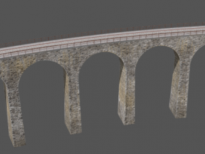 Railway Stone Bridge Modello 3D