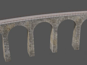 Ponte di pietra ferroviario Modello 3D