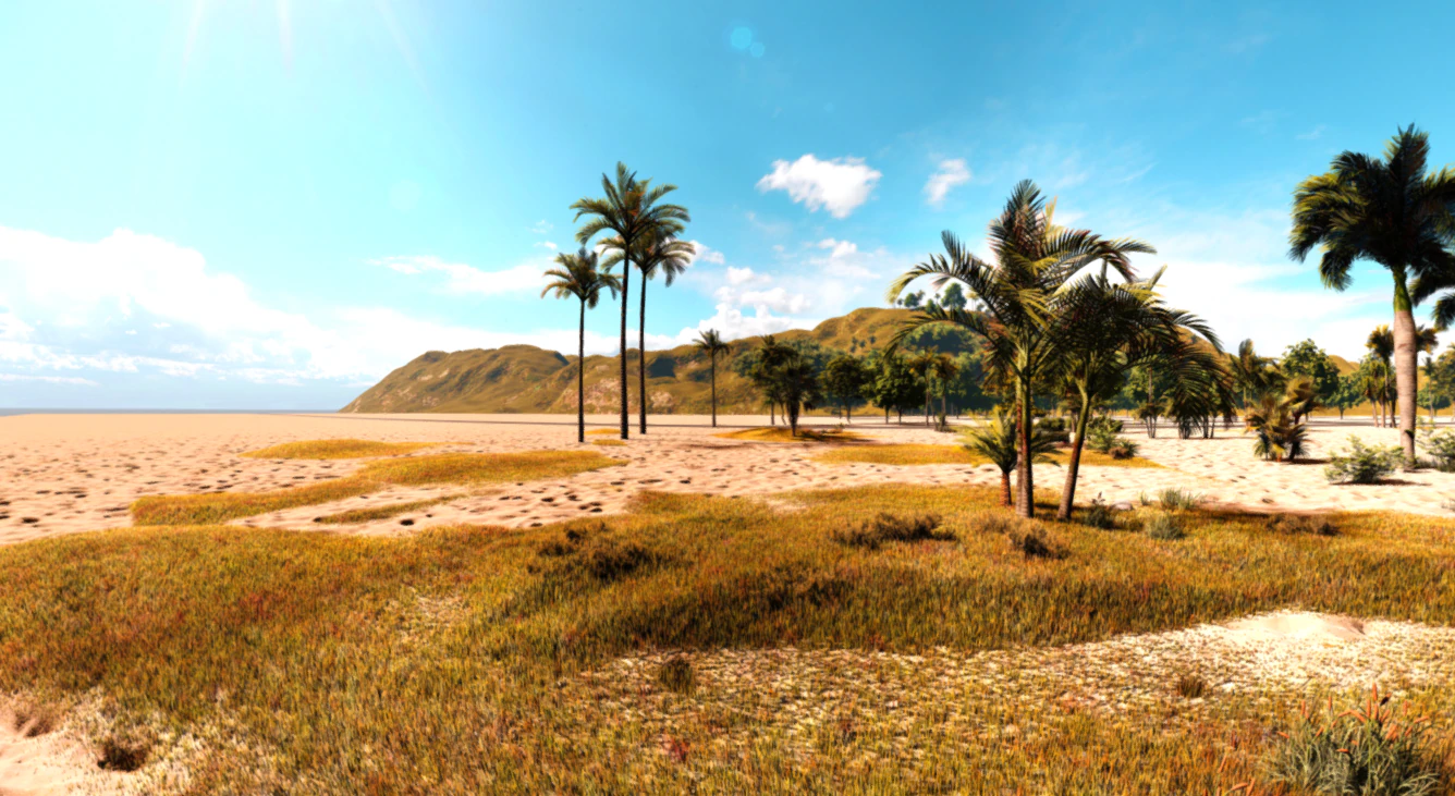 SKY BOX 8K - BEACH MORNING SCENE 3D Model .c4d .max .obj .3ds .fbx .stl .blend 