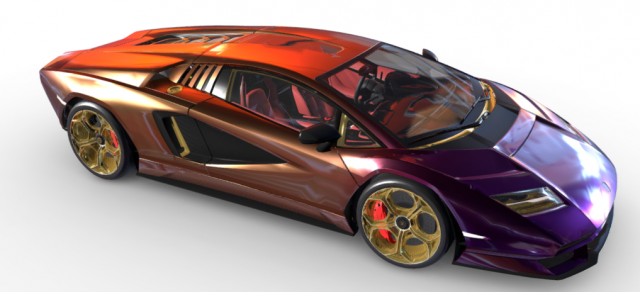 Unique Countach LPI800-4 2023 For 300 Subs 3D Model .c4d .max .obj .3ds .fbx .stl .blend 
