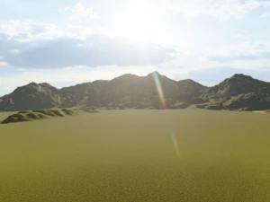 SKY BOX 8K - 山の朝のシーン 3Dモデル