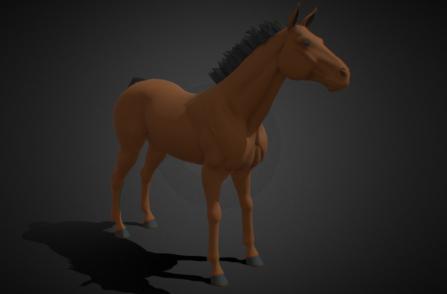 Horse 3D Model .c4d .max .obj .3ds .fbx .stl .blend 