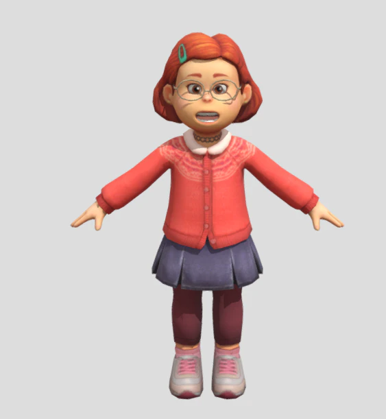 Meilin Lee Turning Red 3D Model .c4d .max .obj .3ds .fbx .stl .blend