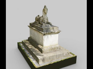 Four Statues 3D Model