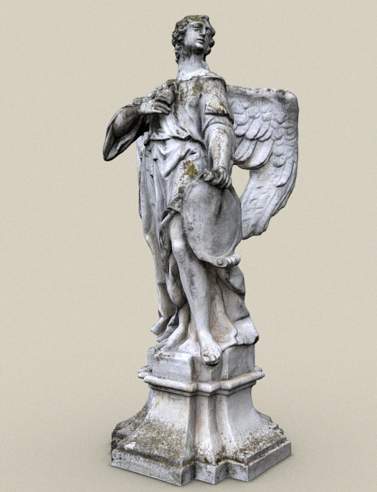 Statue Angel 3D Model .c4d .max .obj .3ds .fbx .stl .blend 