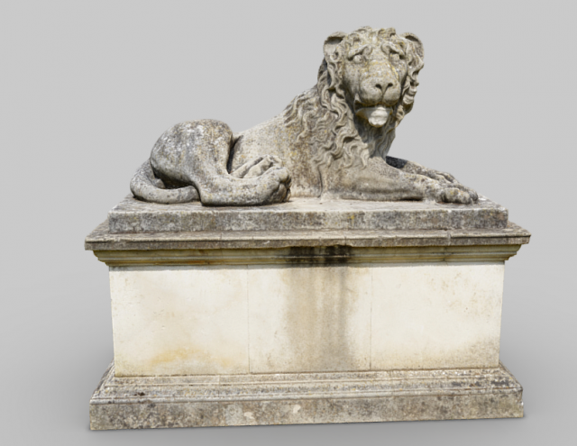 Lion Statue Modèle 3D .c4d .max .obj .3ds .fbx .stl .blend 
