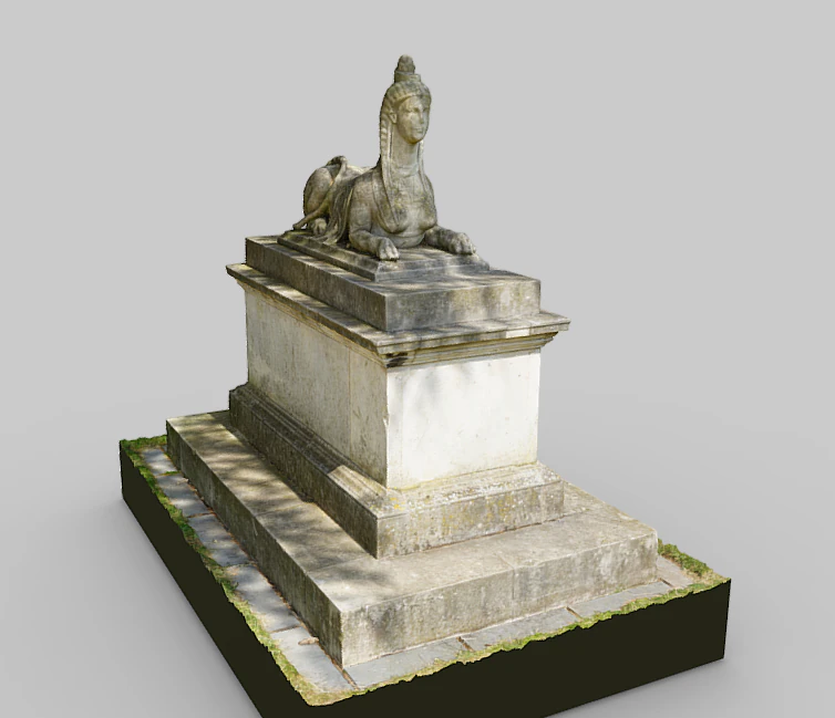 Sphinx Statue 3D Model .c4d .max .obj .3ds .fbx .stl .blend 