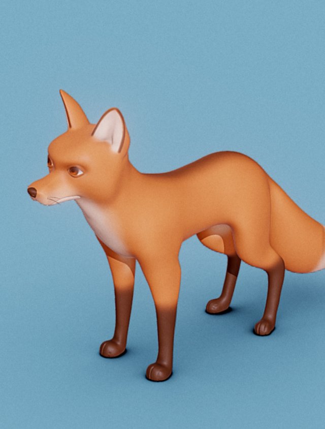 Fox Modelo 3D .c4d .max .obj .3ds .fbx .stl .blend 