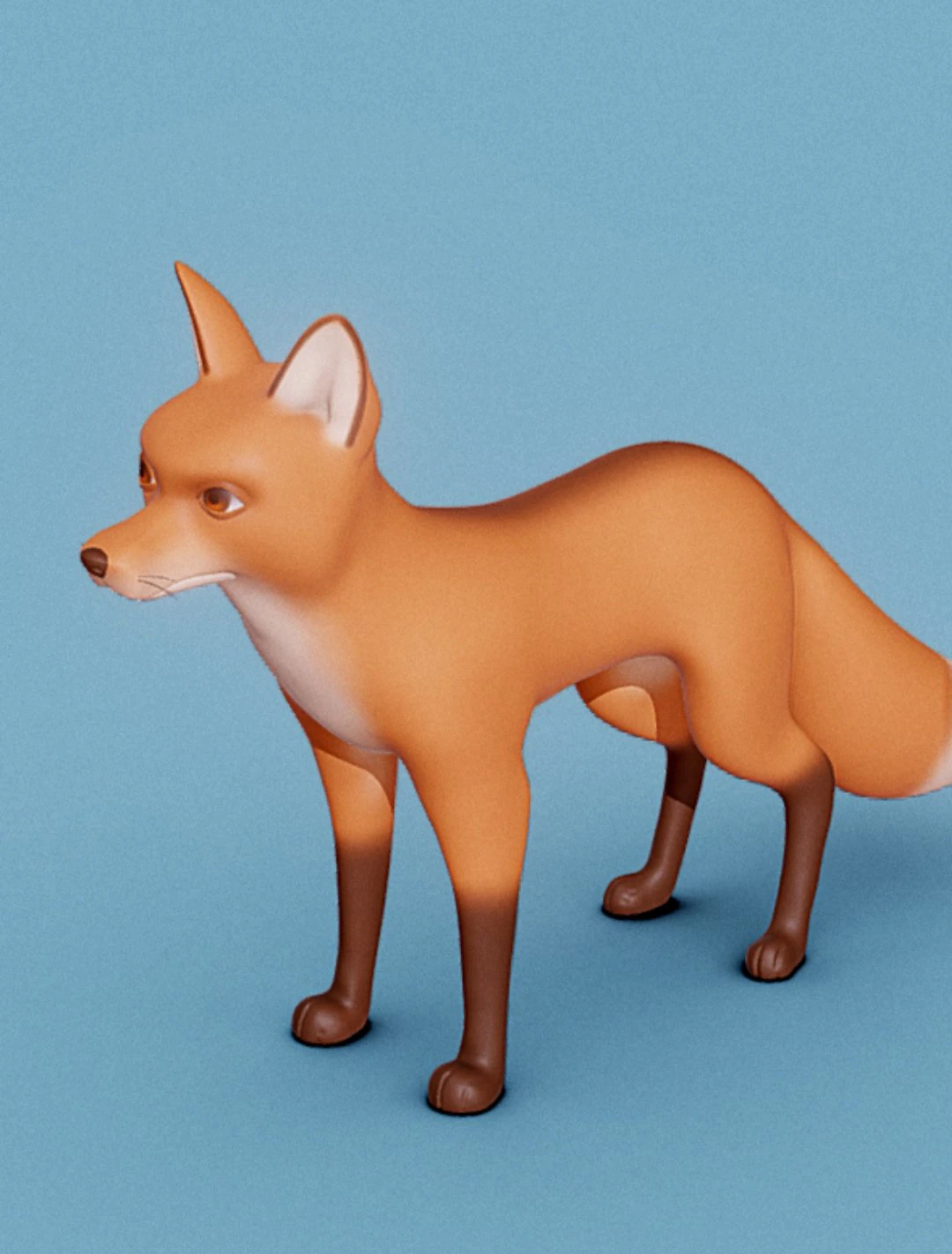 Fox 3D Model .c4d .max .obj .3ds .fbx .stl .blend 