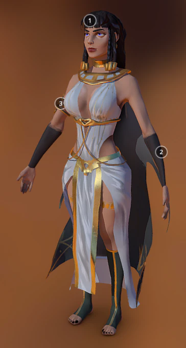 Egyptian Goddess 3D Model .c4d .max .obj .3ds .fbx .stl .blend
