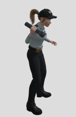 Policewoman 3D Модель .c4d .max .obj .3ds .fbx .stl .blend 