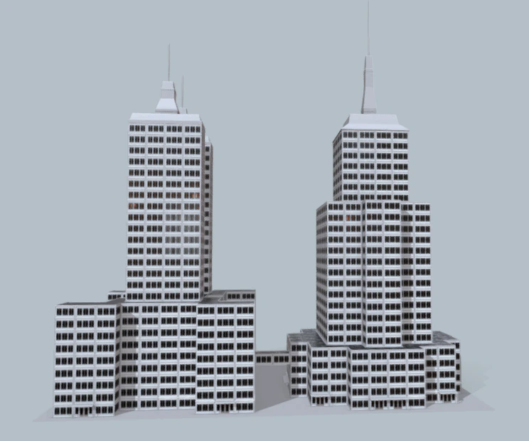 Office Building 3D Model .c4d .max .obj .3ds .fbx .stl .blend 