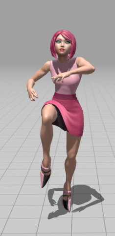 Dancing women Animated 45 3D Model .c4d .max .obj .3ds .fbx .stl .blend 