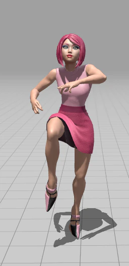Dancing women Animated 45 3D Model .c4d .max .obj .3ds .fbx .stl .blend