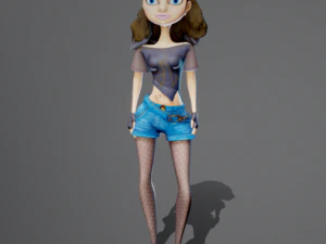 女の子のアニメーション 50 3Dモデル