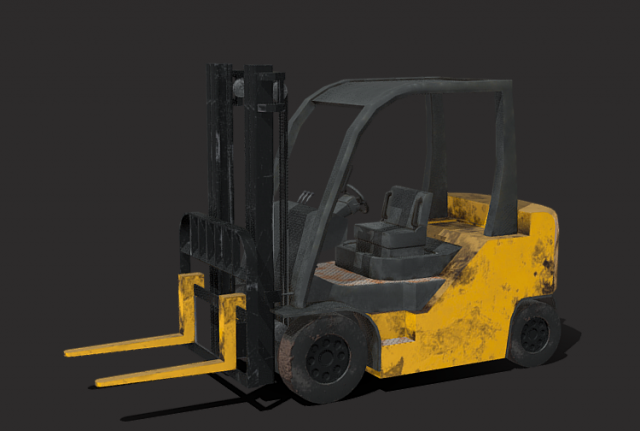 Forklift 3Dモデル .c4d .max .obj .3ds .fbx .stl .blend 