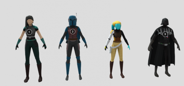 Star Wars Low Poly 3D Characters Model 3D .c4d .max .obj .3ds .fbx .stl .blend 