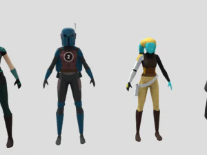 Star Wars Low Poly 3D Characters 3D Model
