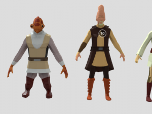 Star Wars Low Poly 3D Characters Model 3D