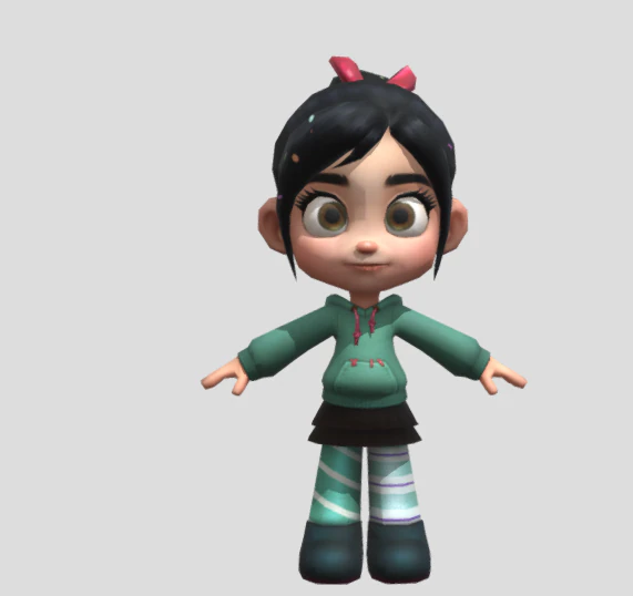 Vanellope 3D Model .c4d .max .obj .3ds .fbx .stl .blend 