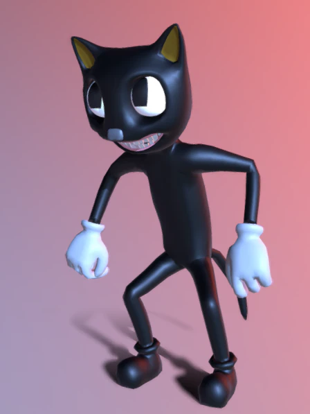 Karikat&uuml;r kedi 3D Model .c4d .max .obj .3ds .fbx .stl .blend 
