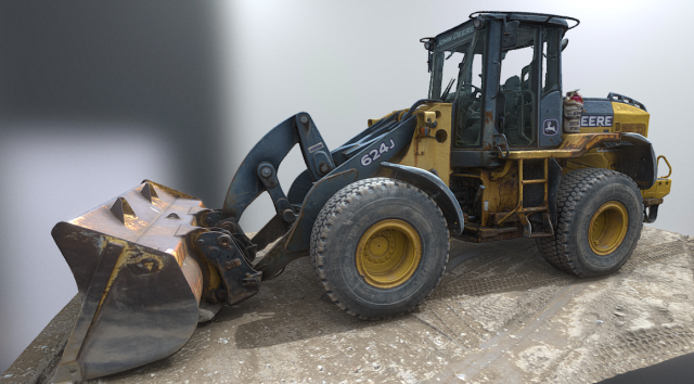 Deere Wheel Loader 3D 模型 .c4d .max .obj .3ds .fbx .stl .blend