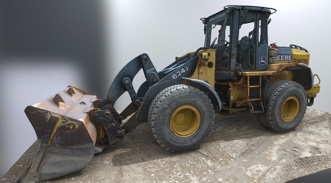 Deere Wheel Loader 3D Model .c4d .max .obj .3ds .fbx .stl .blend 