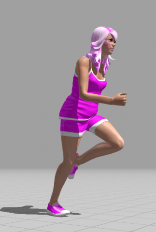 Girl 45 animations Modello 3D .c4d .max .obj .3ds .fbx .stl .blend 