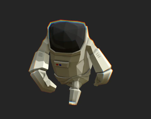 歩く迷子飛行士 3Dモデル .c4d .max .obj .3ds .fbx .stl .blend 