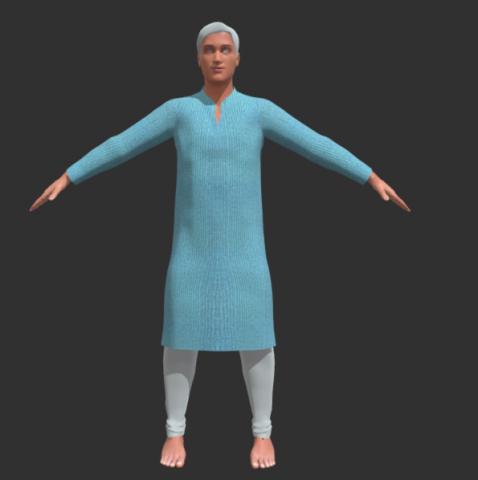 Indian Male Character 3D 模型 .c4d .max .obj .3ds .fbx .stl .blend 