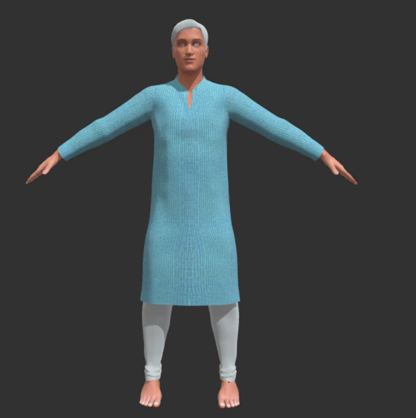 Indian Male Character 3D Model .c4d .max .obj .3ds .fbx .stl .blend
