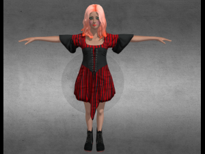 Vika red 3D Model