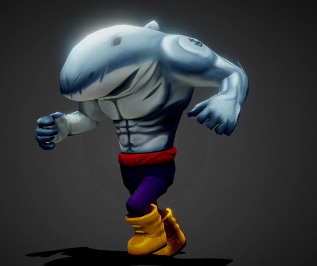 Sharky Character animations 165 3D Model .c4d .max .obj .3ds .fbx .stl .blend 