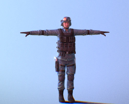 Game Ready Swat Character animations 98 3D Model .c4d .max .obj .3ds .fbx .stl .blend 